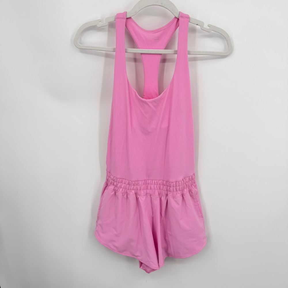 Aerie Offline Pink Active Shorts Romper Sz M